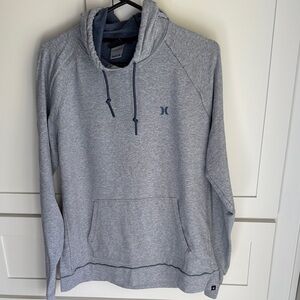 Hurley Light Gray Hoodie with Navy Accents